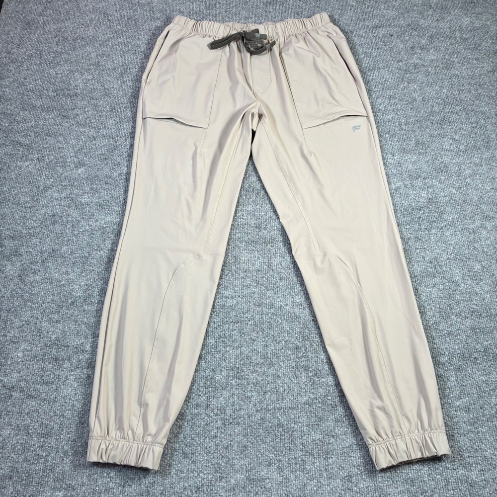 Fabletics The One Jogger Mens M Tan‎ Beige Stretch Training Pants